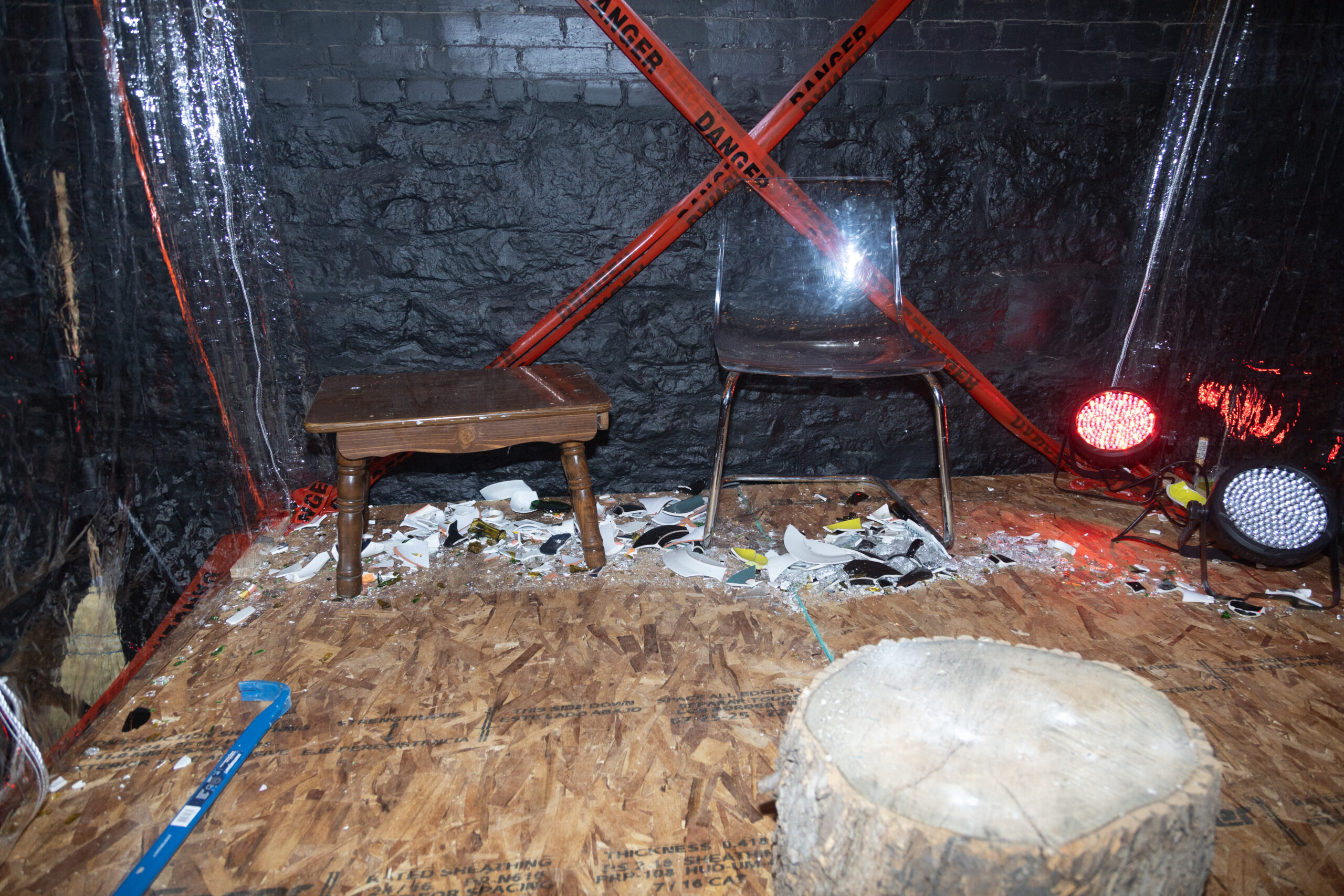 Photo of smashed stuff.